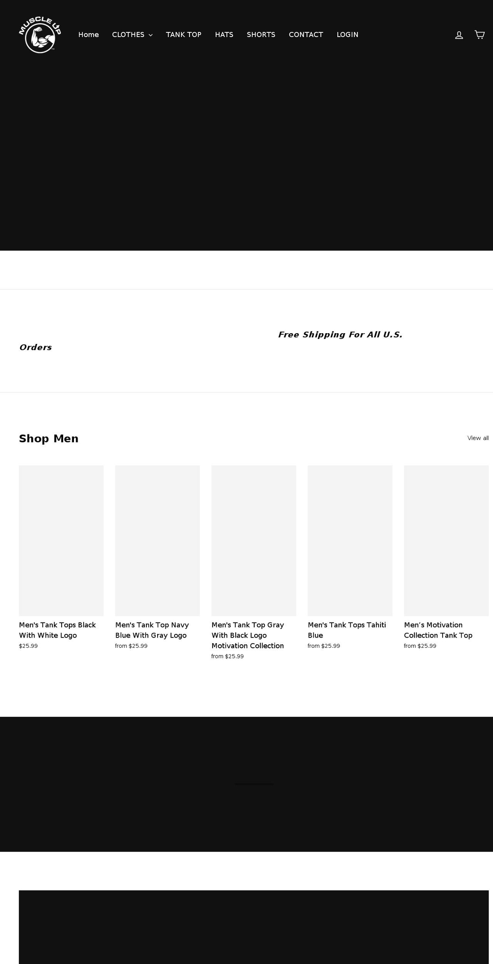 muscleupclothes.com — Shopify storefront screenshot