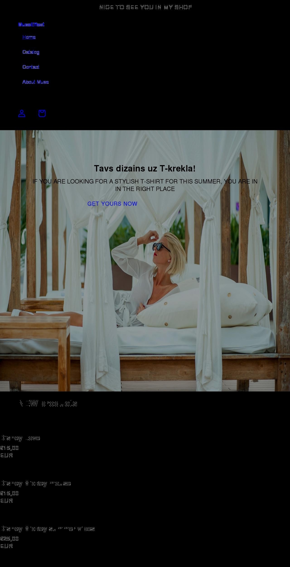 muse-effect.com shopify website screenshot