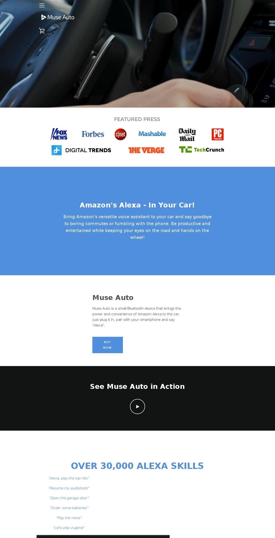 museauto.com — Shopify storefront screenshot