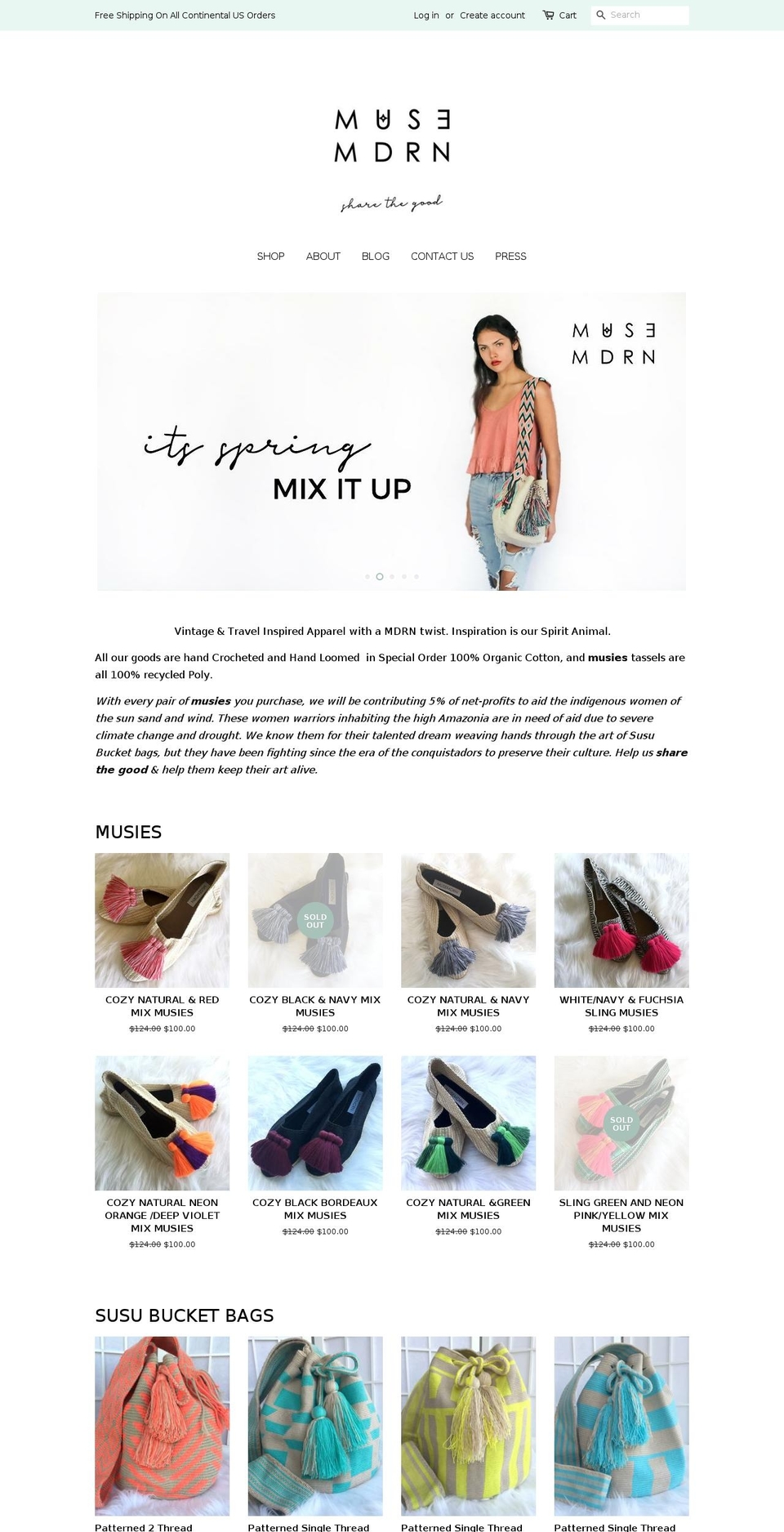 musemdrn.com — Shopify storefront screenshot
