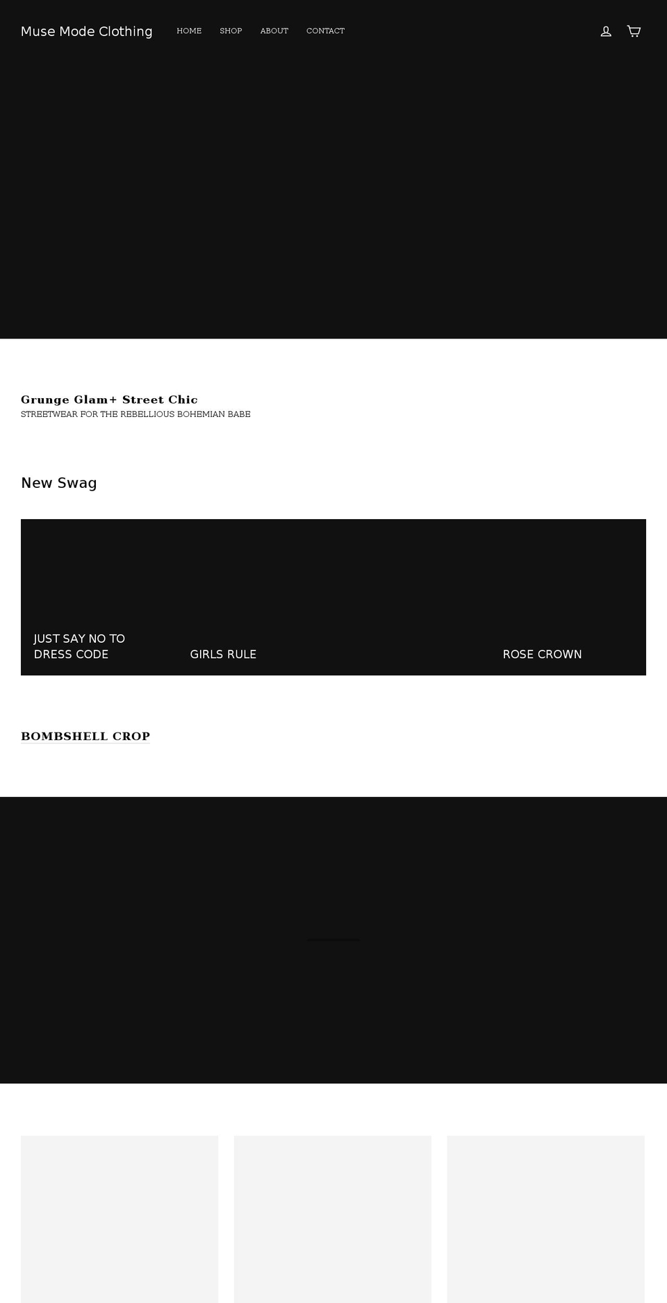 musemodeclothing.com — Shopify storefront screenshot