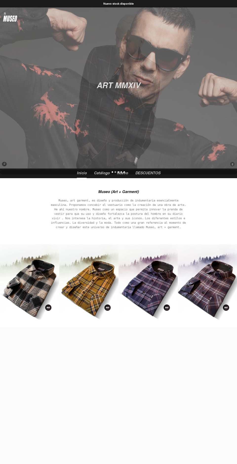 museogarment.com shopify website screenshot