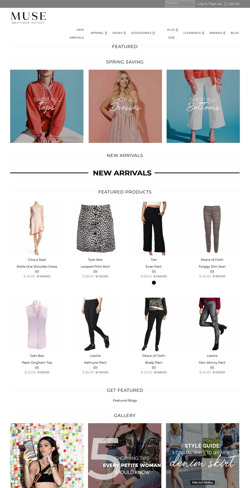 museoutlet.com shopify website screenshot