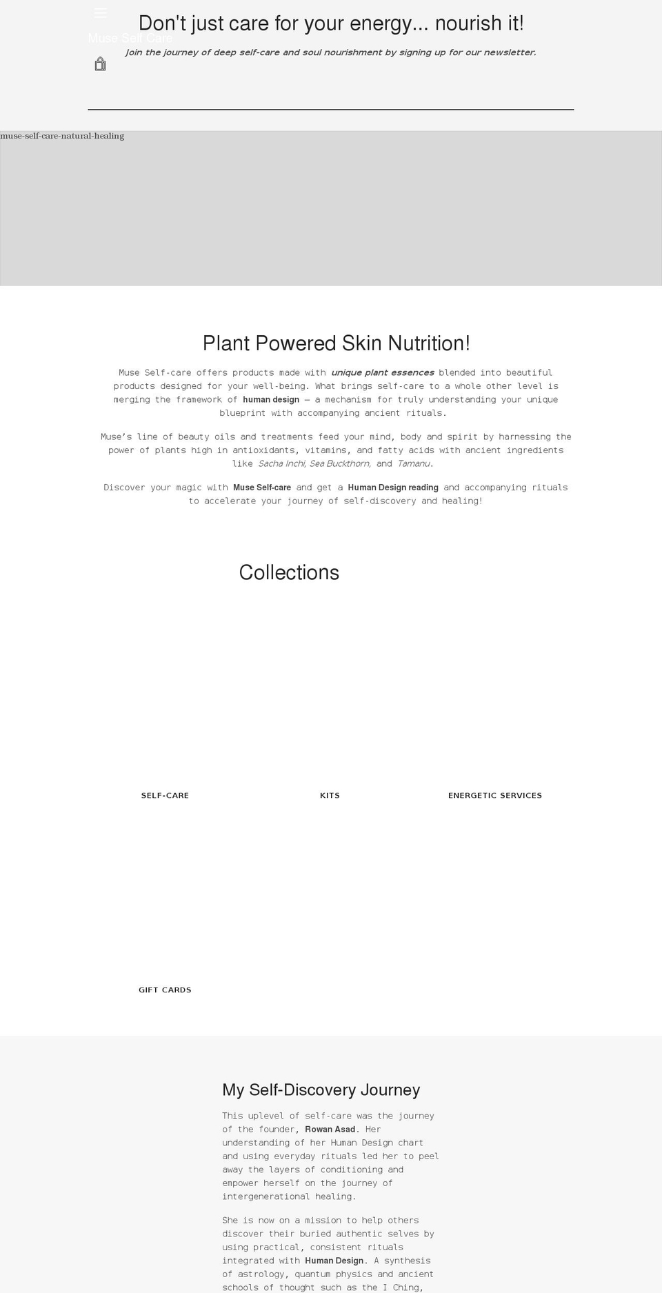 museselfcare.com — Shopify storefront screenshot