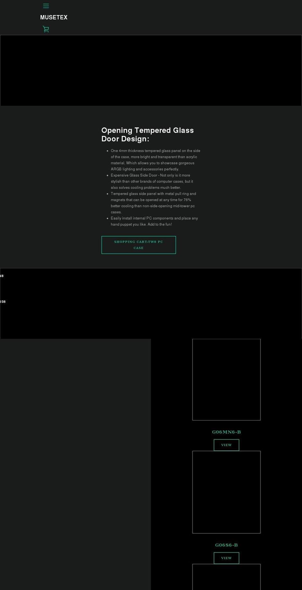 musetex.com shopify website screenshot