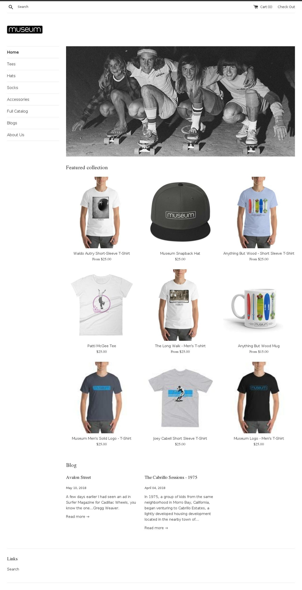 museumapparel.com — Shopify storefront screenshot