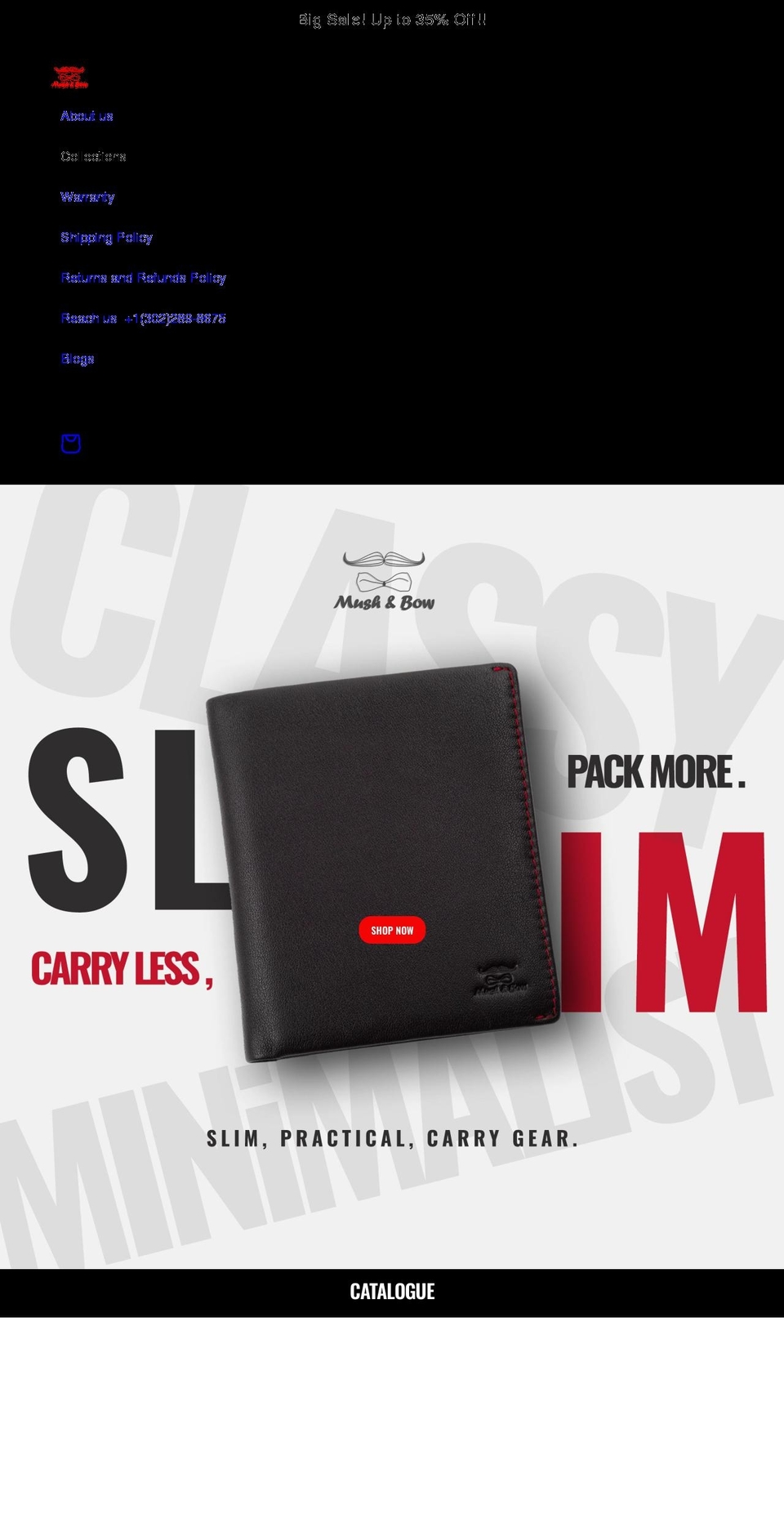 mushandbow.com shopify website screenshot