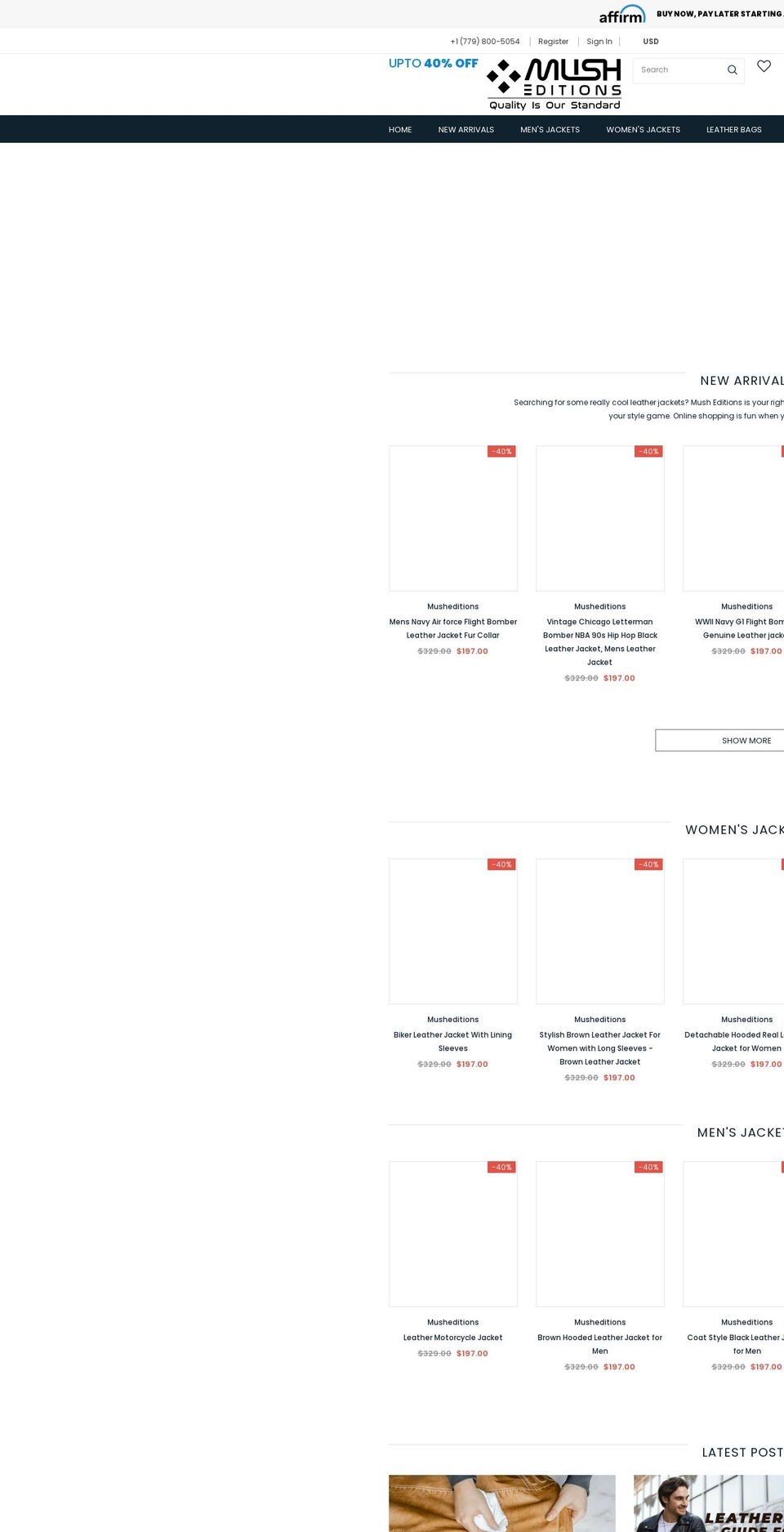 musheditions.com shopify website screenshot