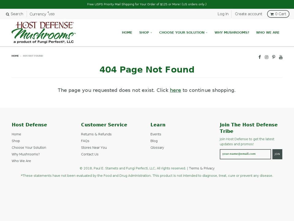 mushroomsplusherbs.com — Shopify storefront screenshot