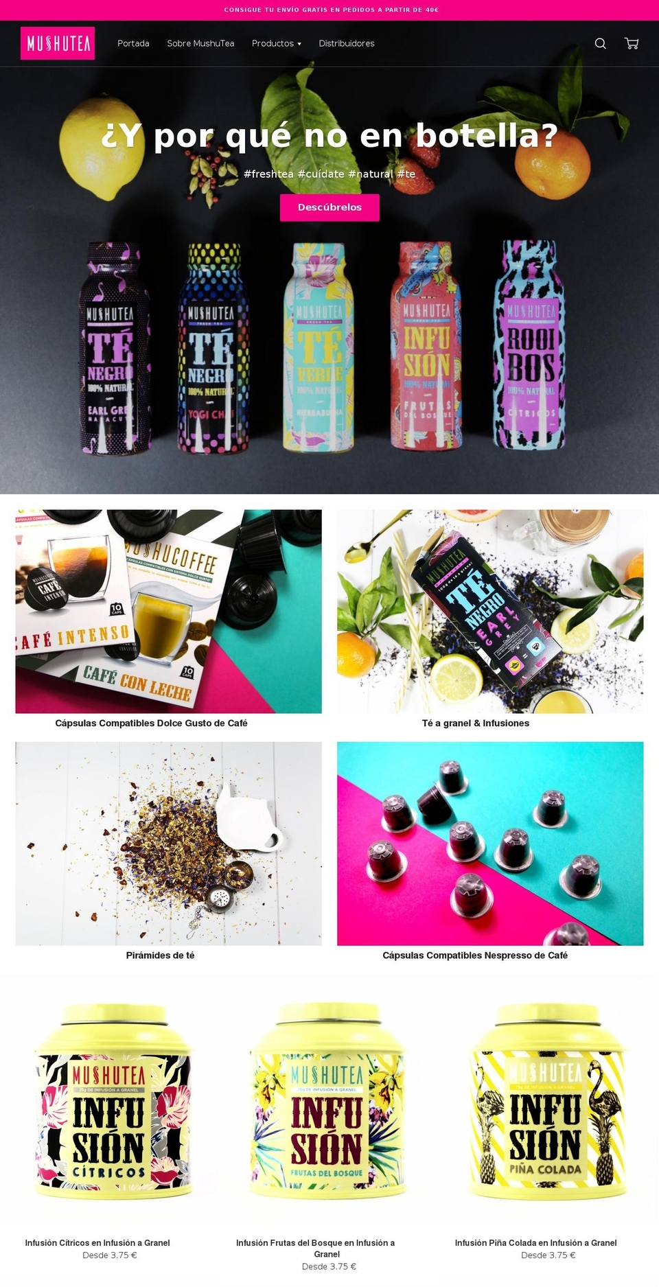 mushucoffee.com — Shopify storefront screenshot