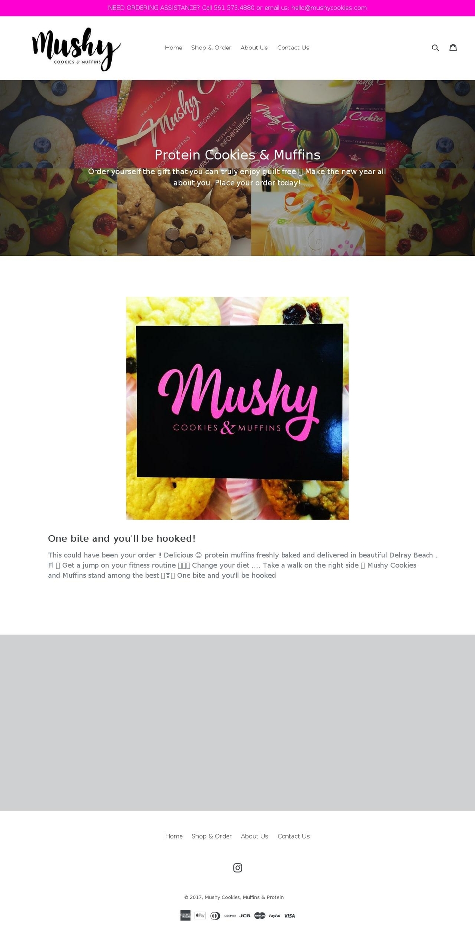 mushycookies.com shopify website screenshot