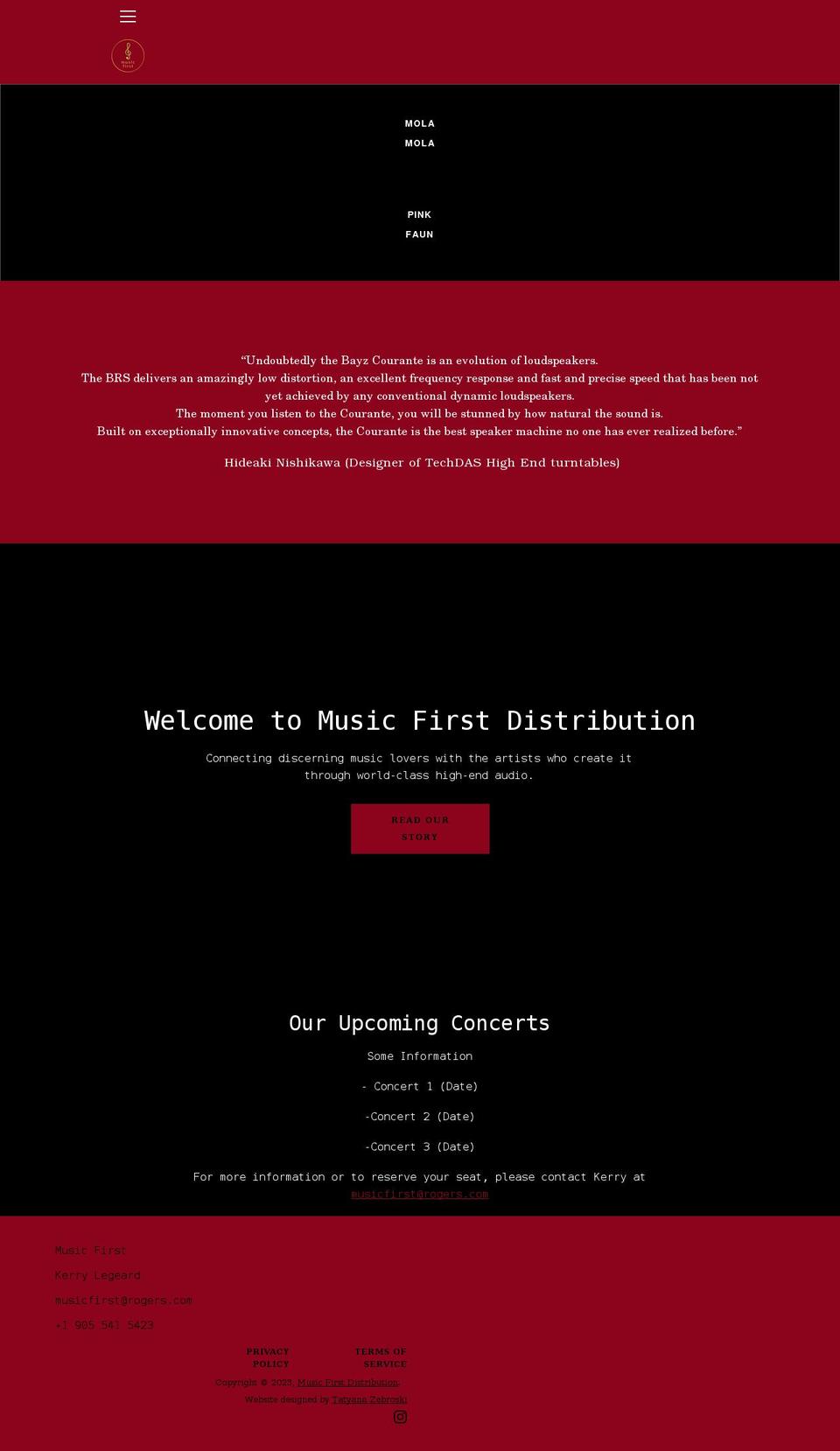 music1st.ca shopify website screenshot