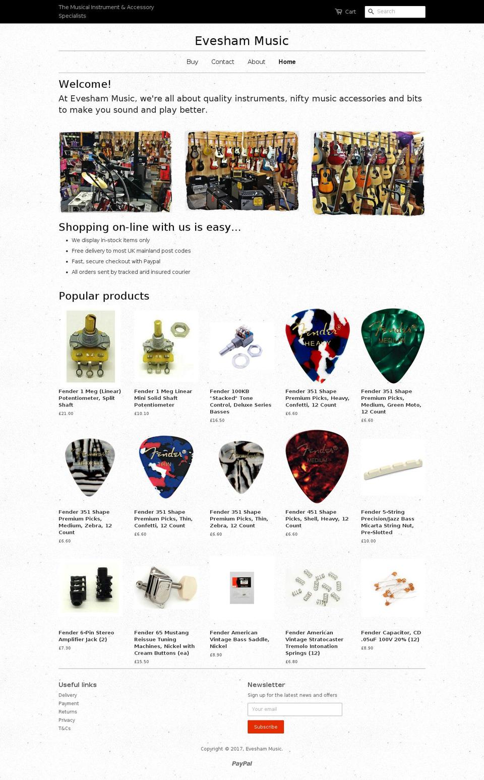musicaccessorystore.com shopify website screenshot