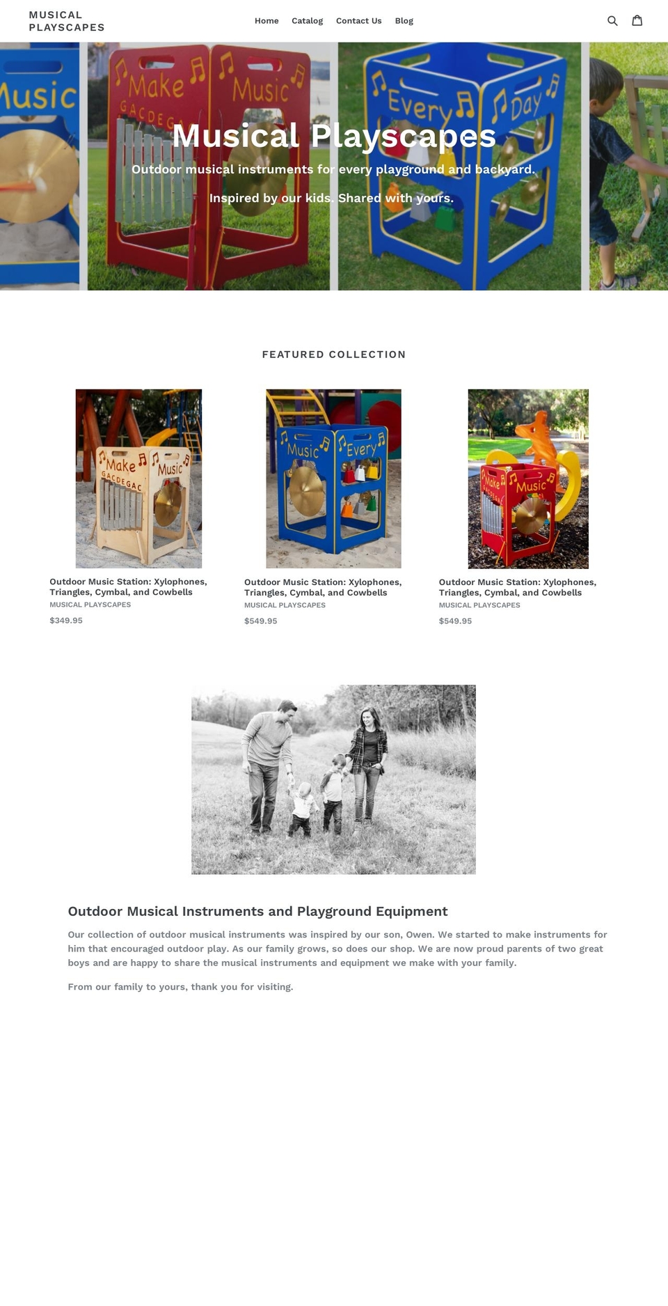musicalplayscapes.com shopify website screenshot