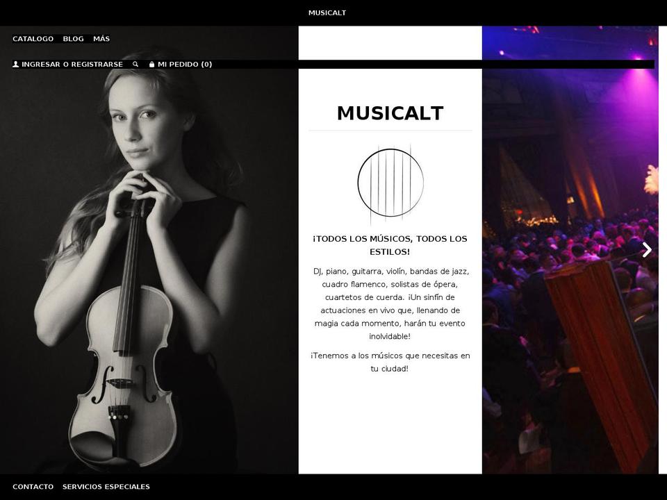 musicalt.com shopify website screenshot