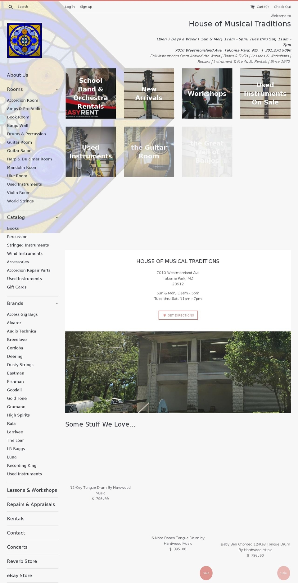 musicaltraditions.com — Shopify storefront screenshot