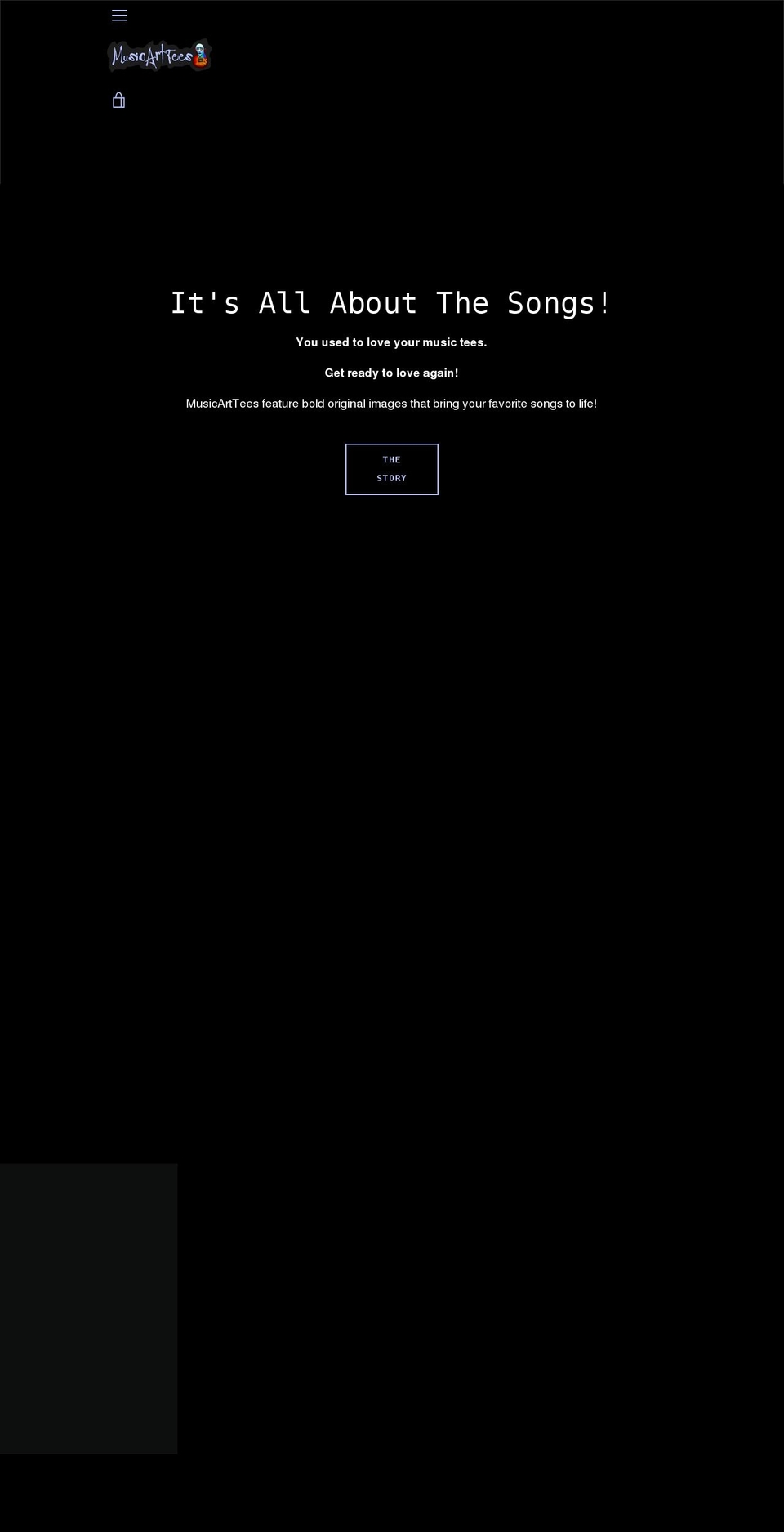 musicarttees.com shopify website screenshot