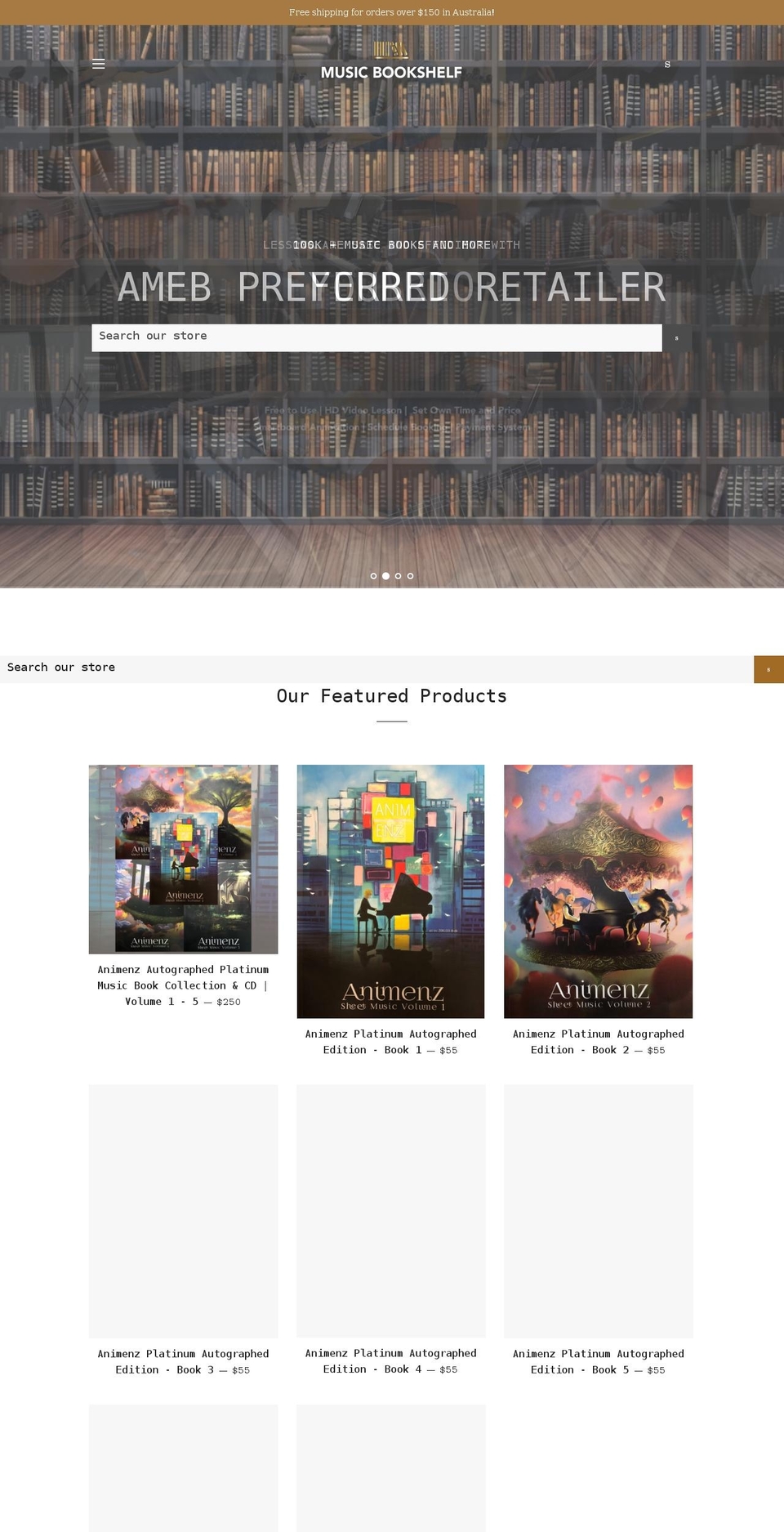 musicbookshelf.com — Shopify storefront screenshot