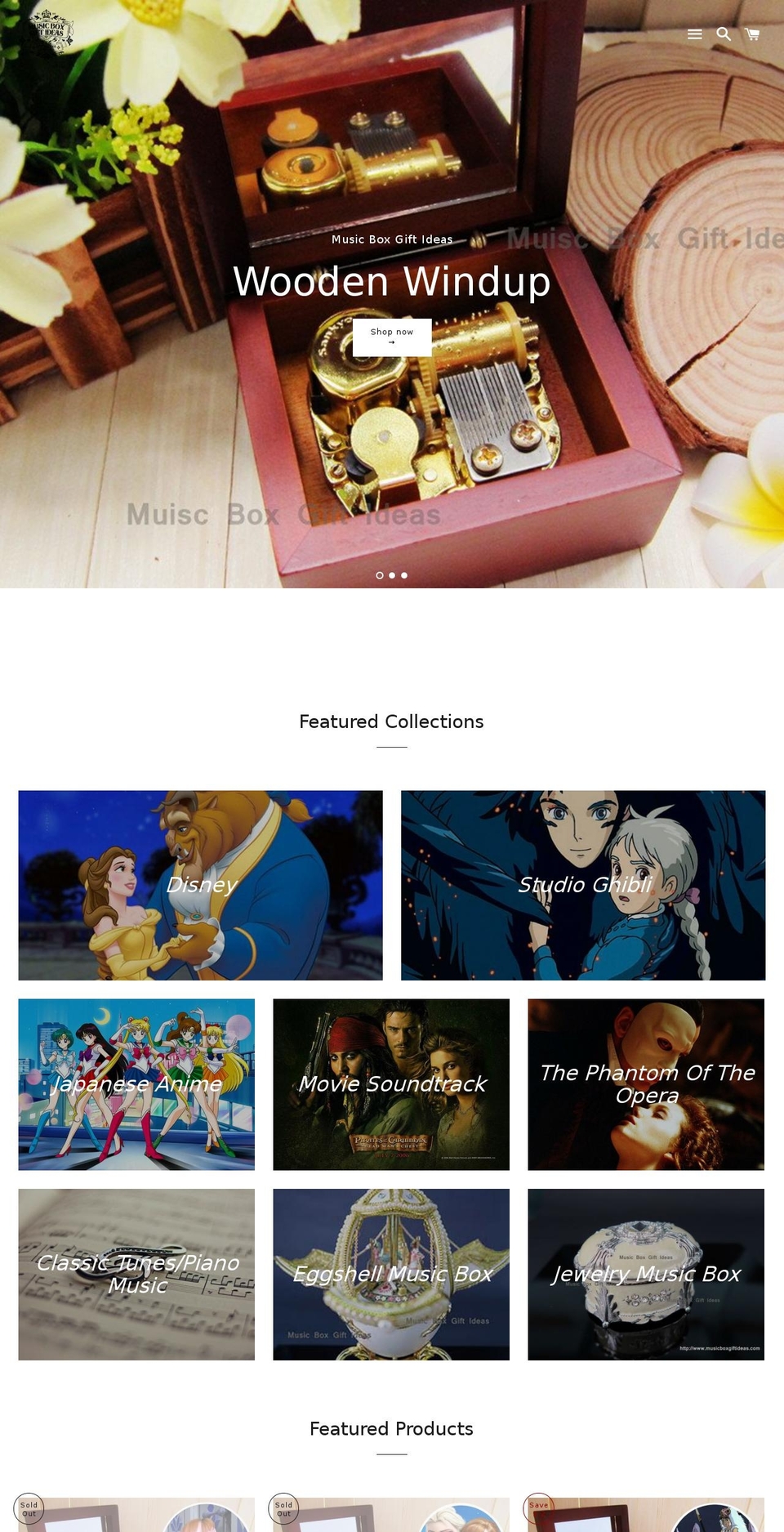 Craft Shopify theme site example musicboxgiftideas.com