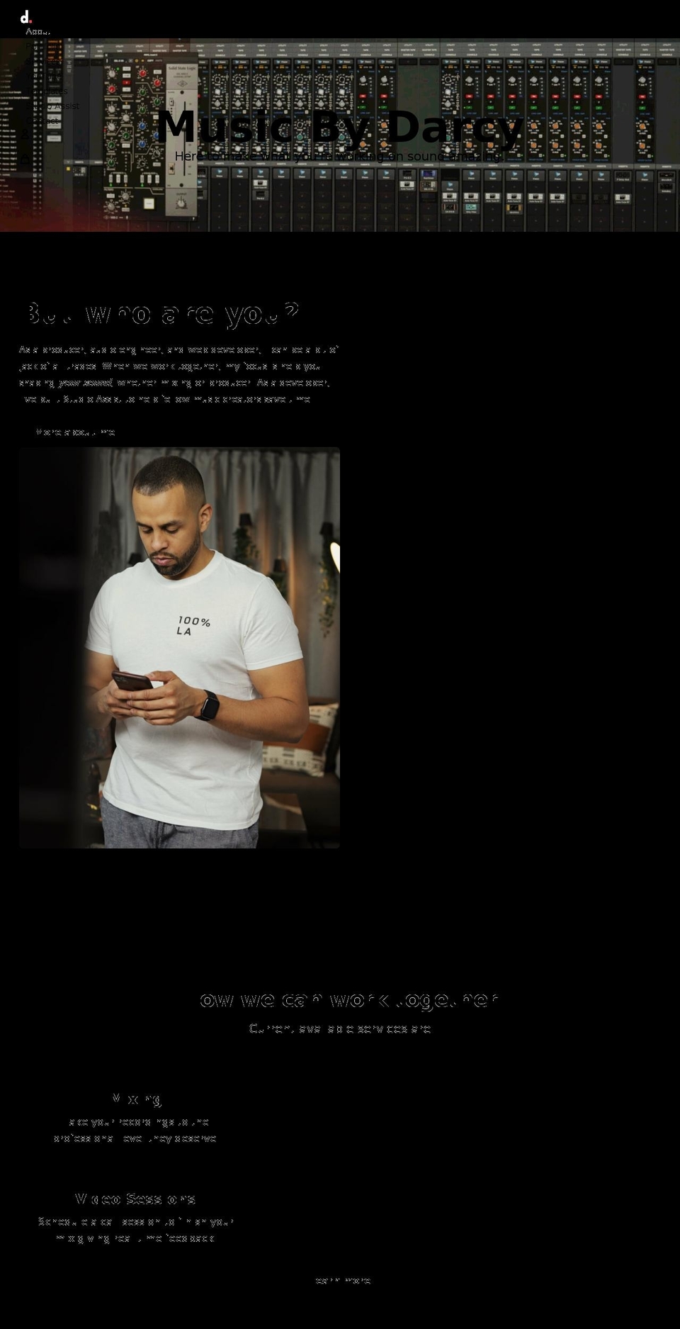 musicbydarcy.com shopify website screenshot