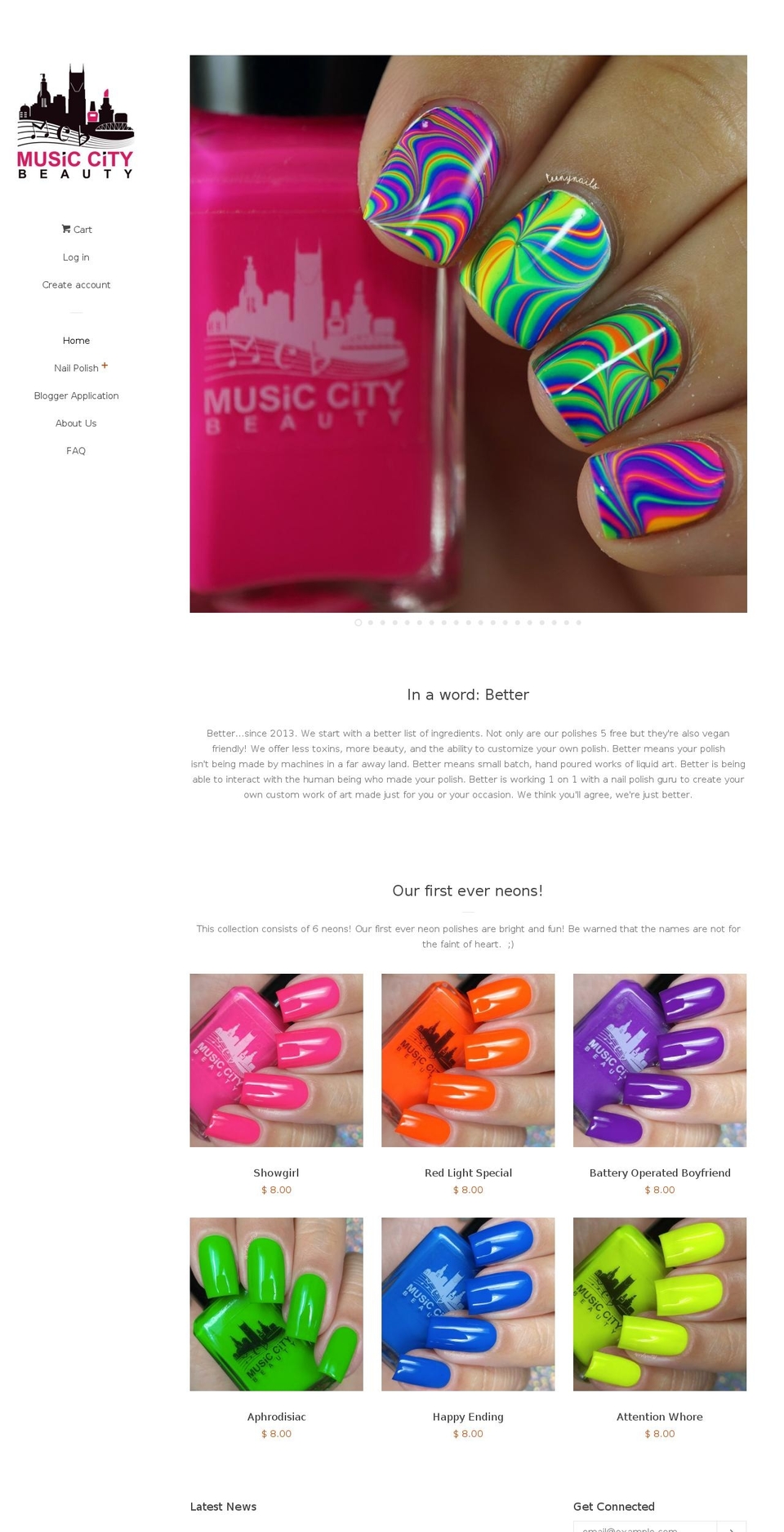musiccitybeauty.com — Shopify storefront screenshot
