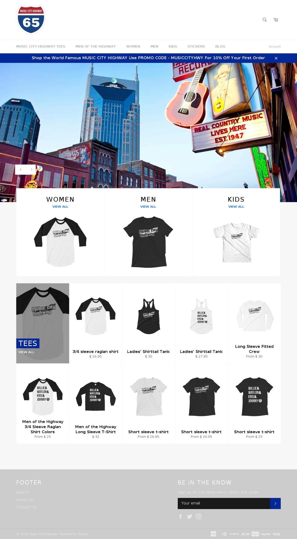musiccitygear.com — Shopify storefront screenshot