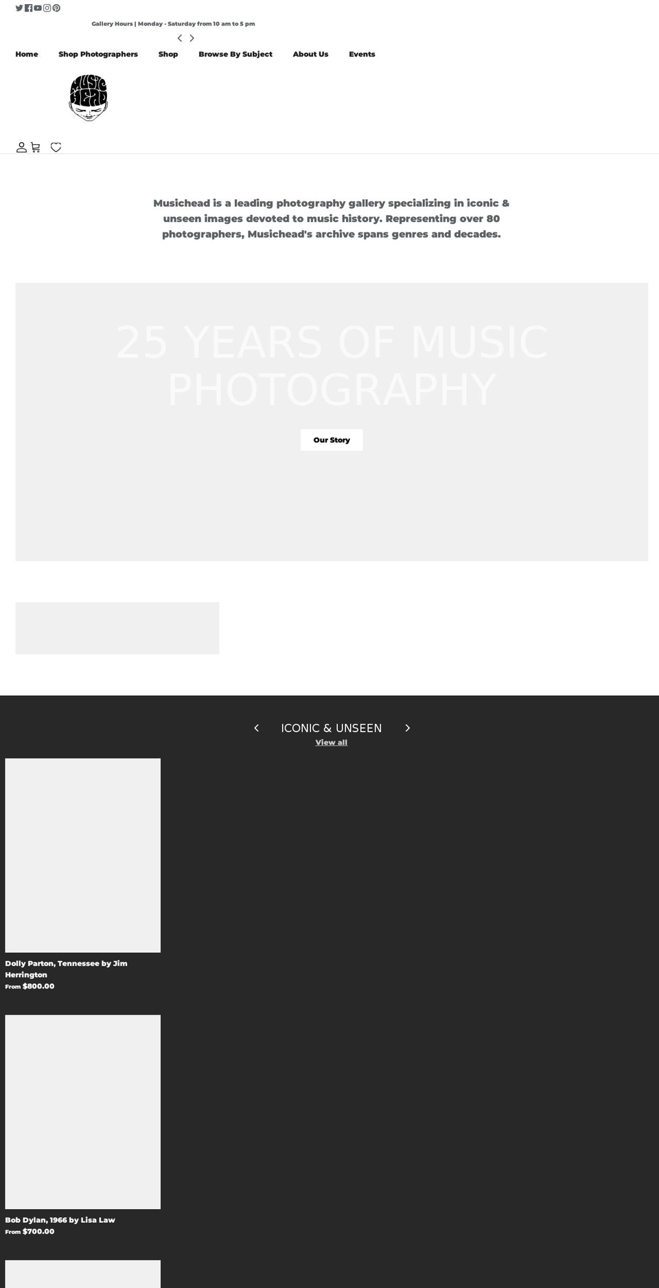 musichead.com shopify website screenshot