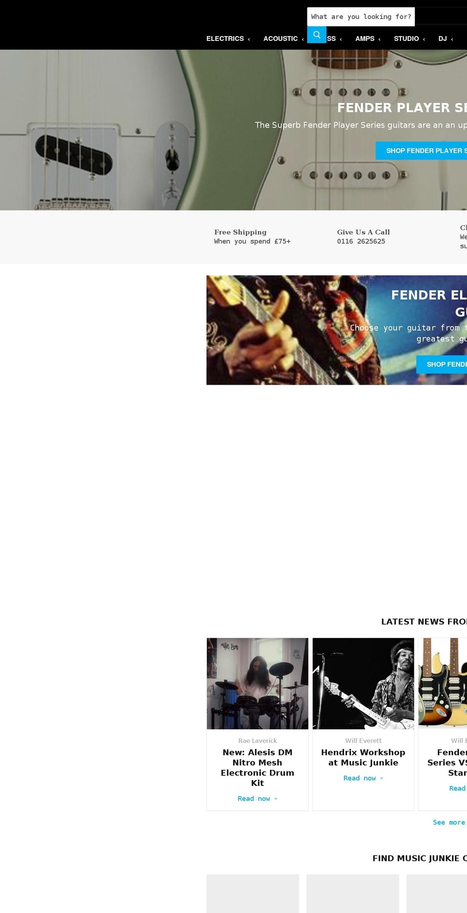 musicjunkie-blog.com — Shopify storefront screenshot