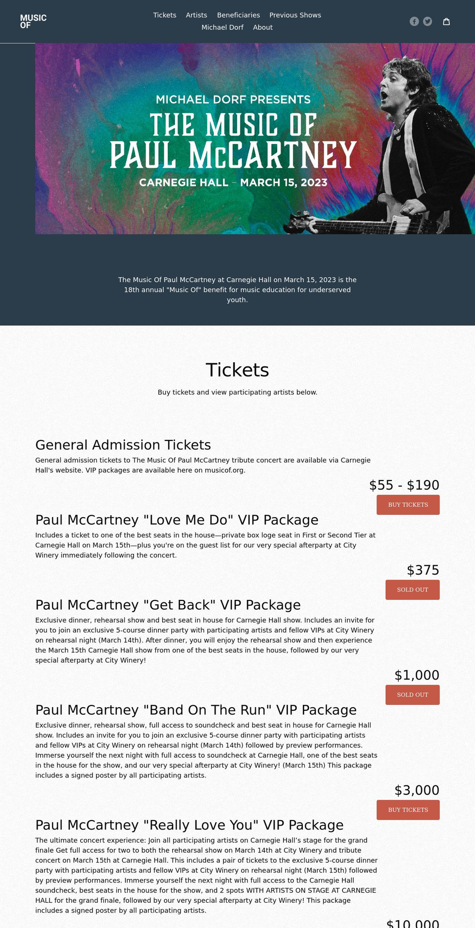 musicof.org shopify website screenshot