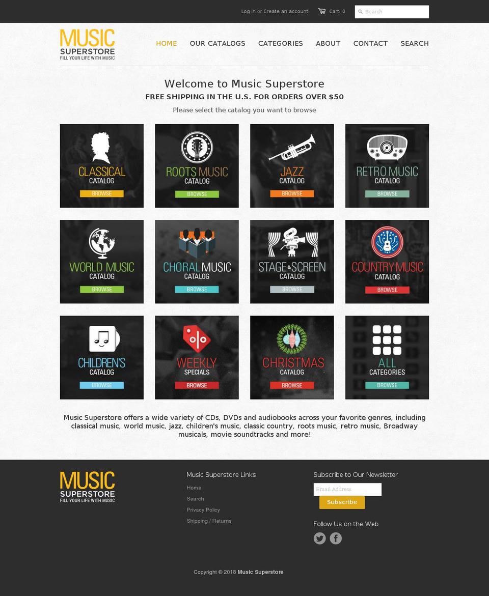 MS New Branding 11.29.16 Shopify theme site example musicsuperstore.com