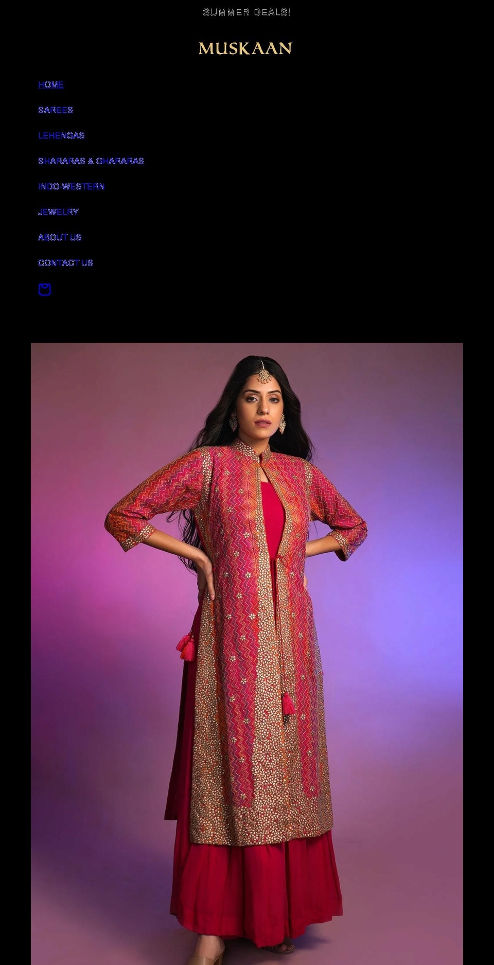 muskaan.shop shopify website screenshot