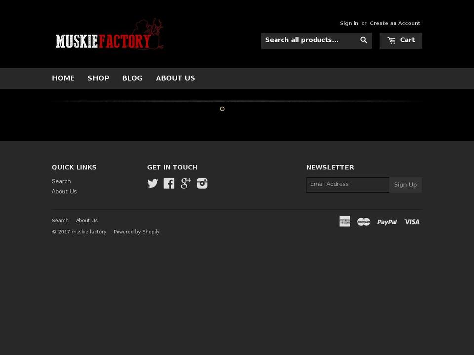 muskiefactory.com shopify website screenshot