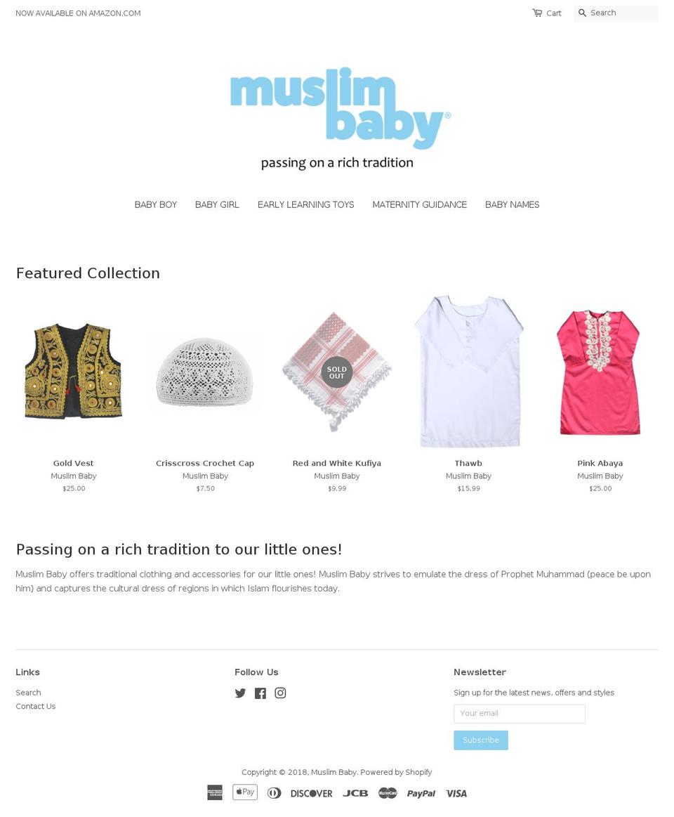 muslim-baby.com — Shopify storefront screenshot