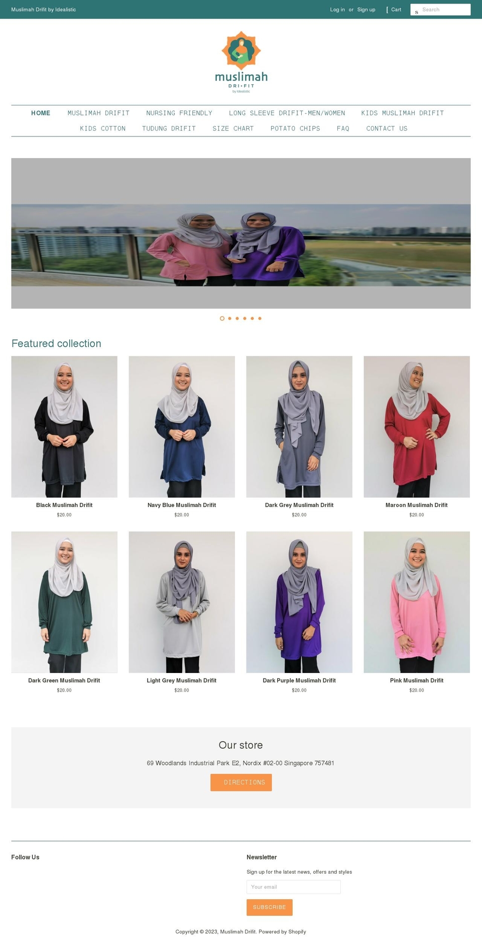 muslimahdrifit.com shopify website screenshot