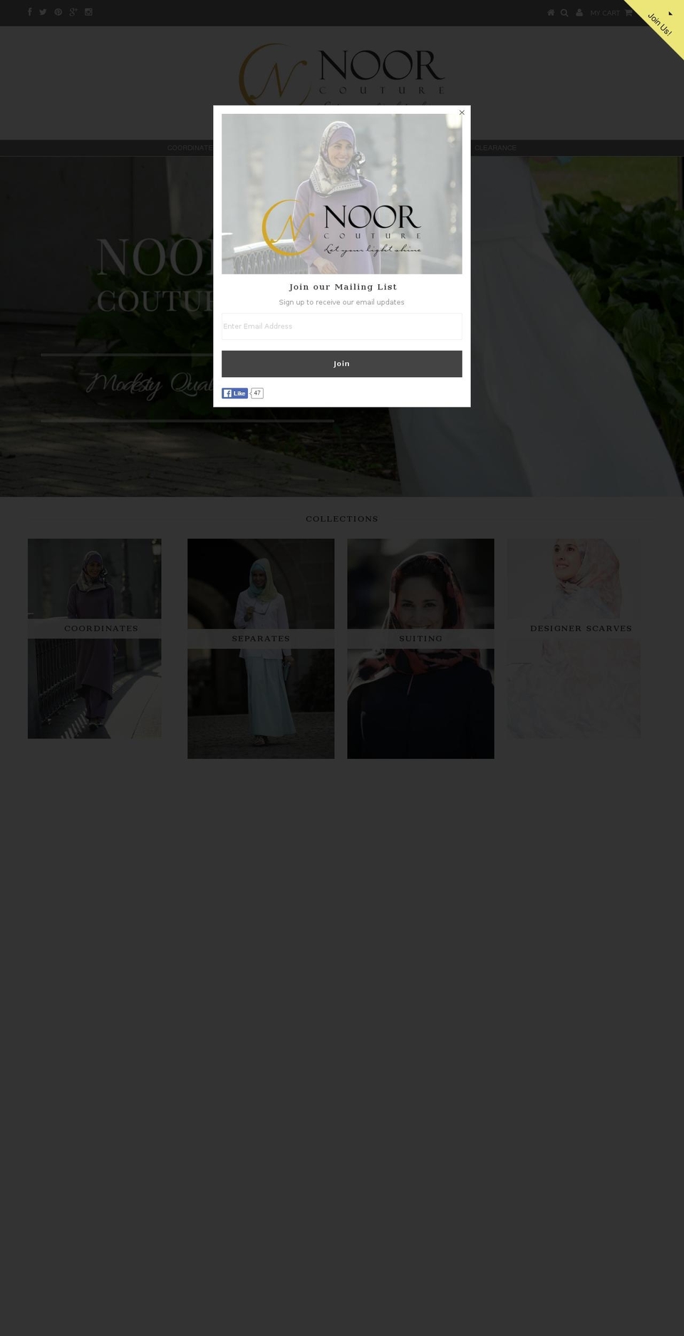 muslimahmodesty.com shopify website screenshot