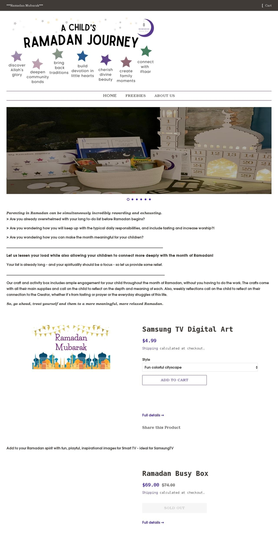 muslimbusybox.com shopify website screenshot