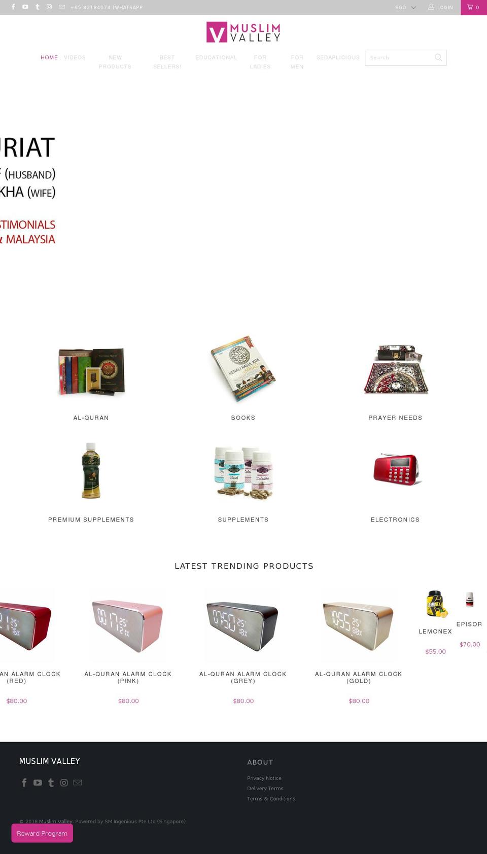 muslimvalley.com shopify website screenshot