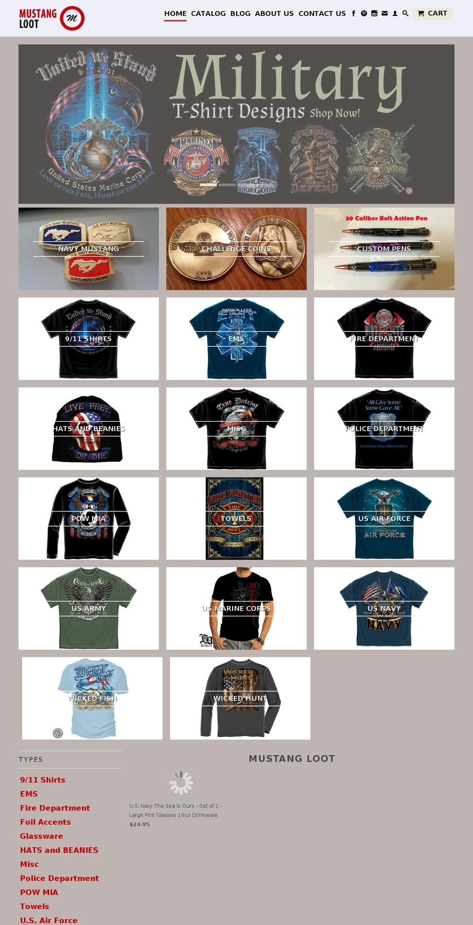 mustangloot.com shopify website screenshot