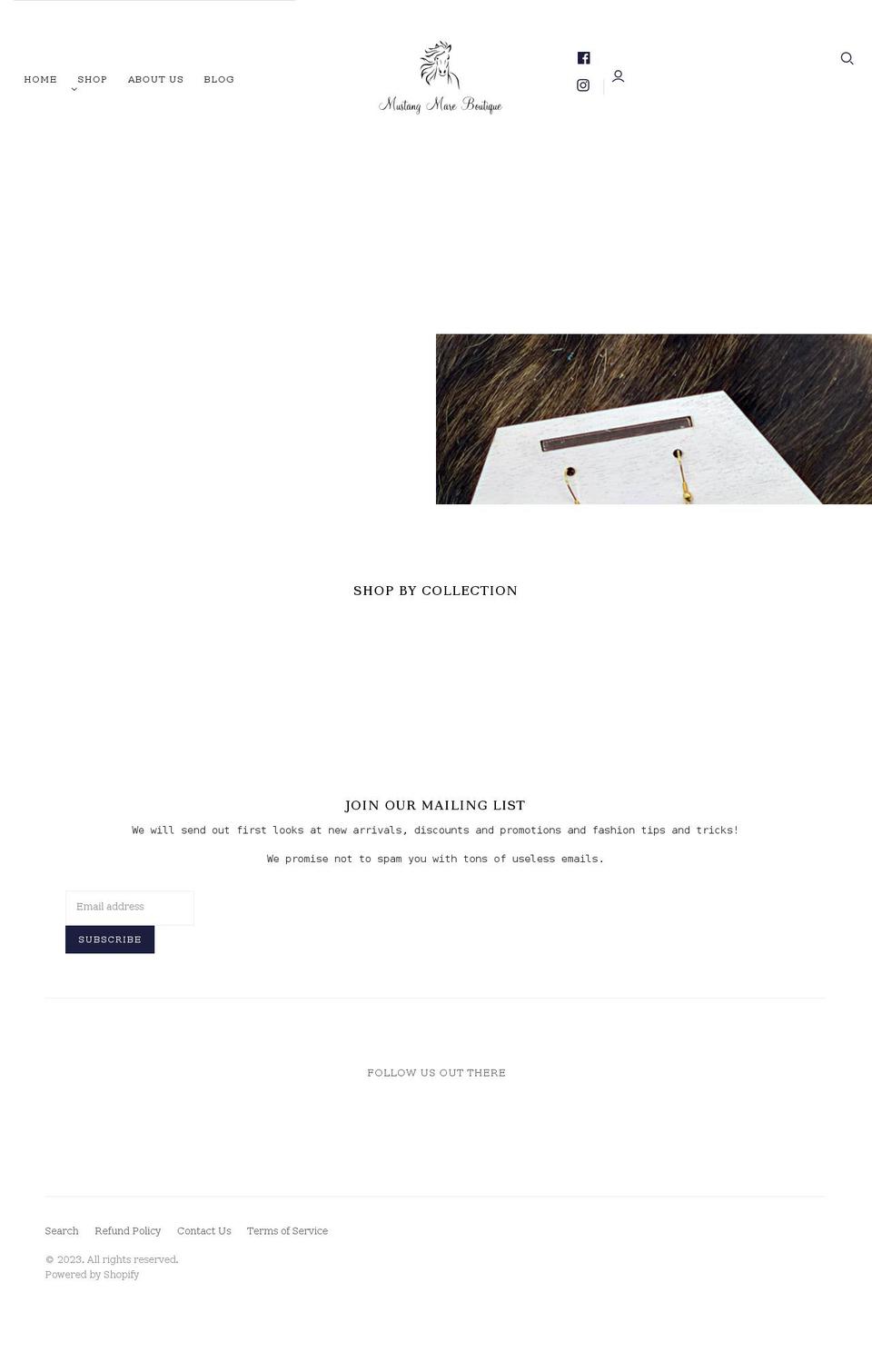 mustangmare.com shopify website screenshot