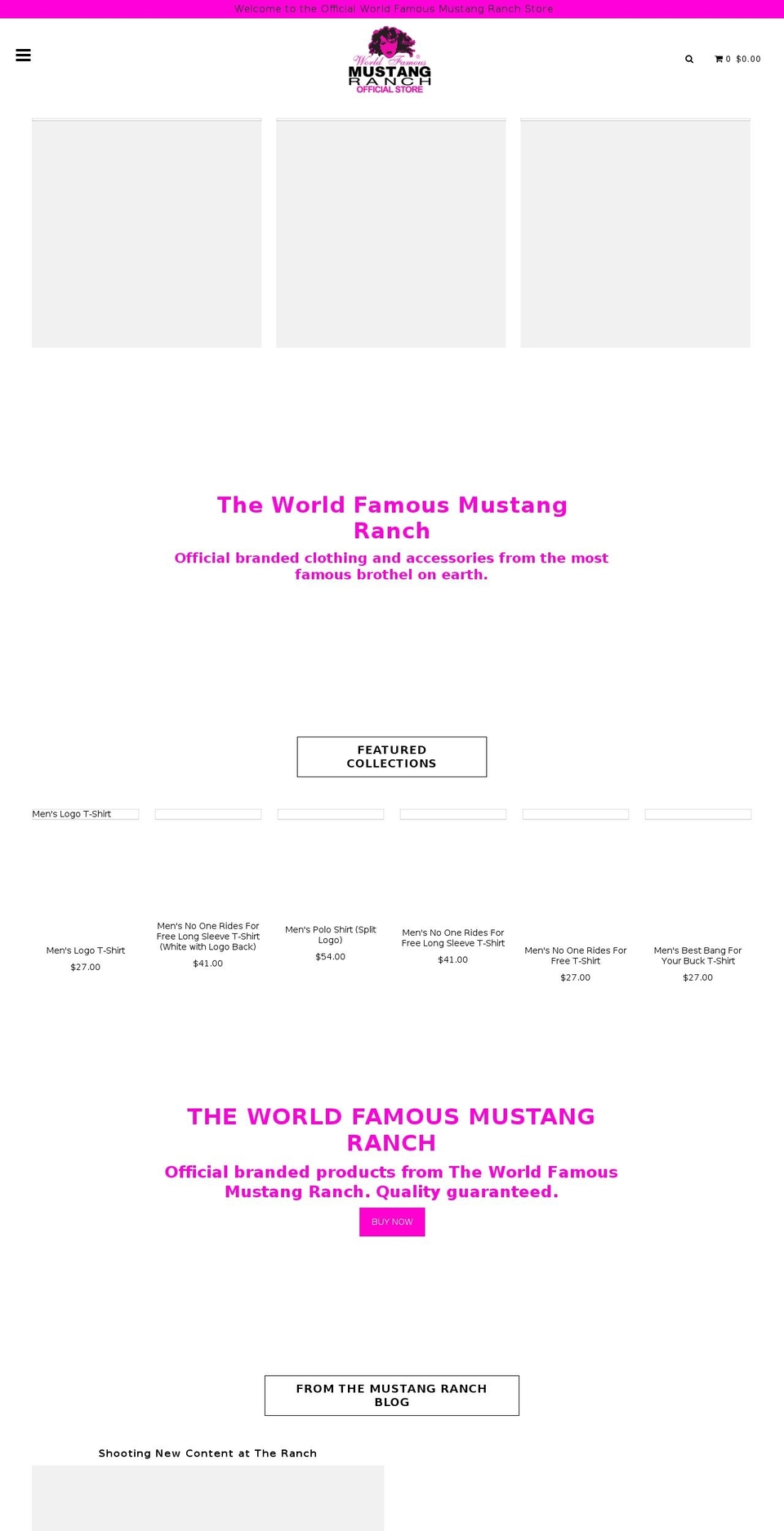 mustangmemories.com shopify website screenshot