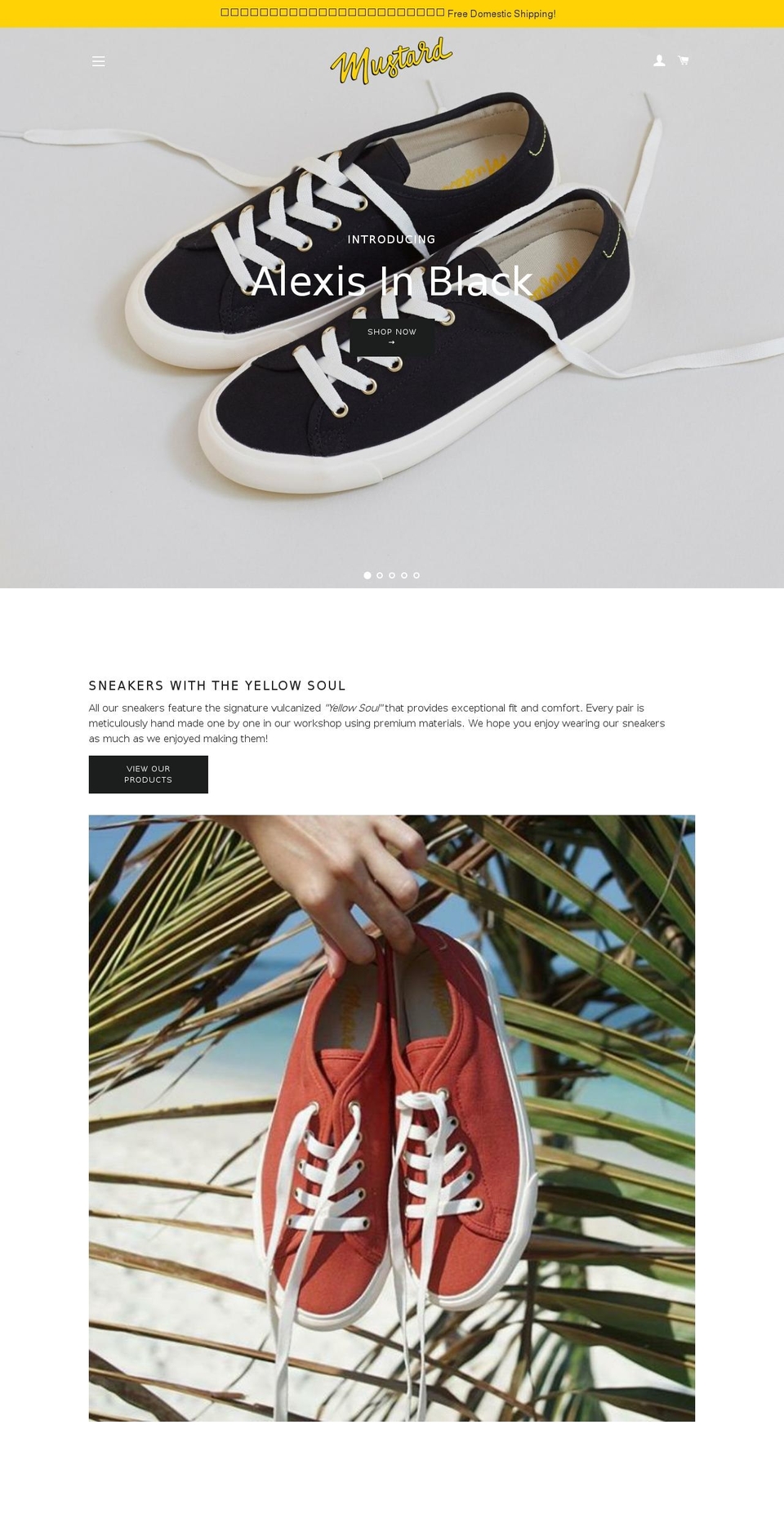 mustardsneakers.com — Shopify storefront screenshot