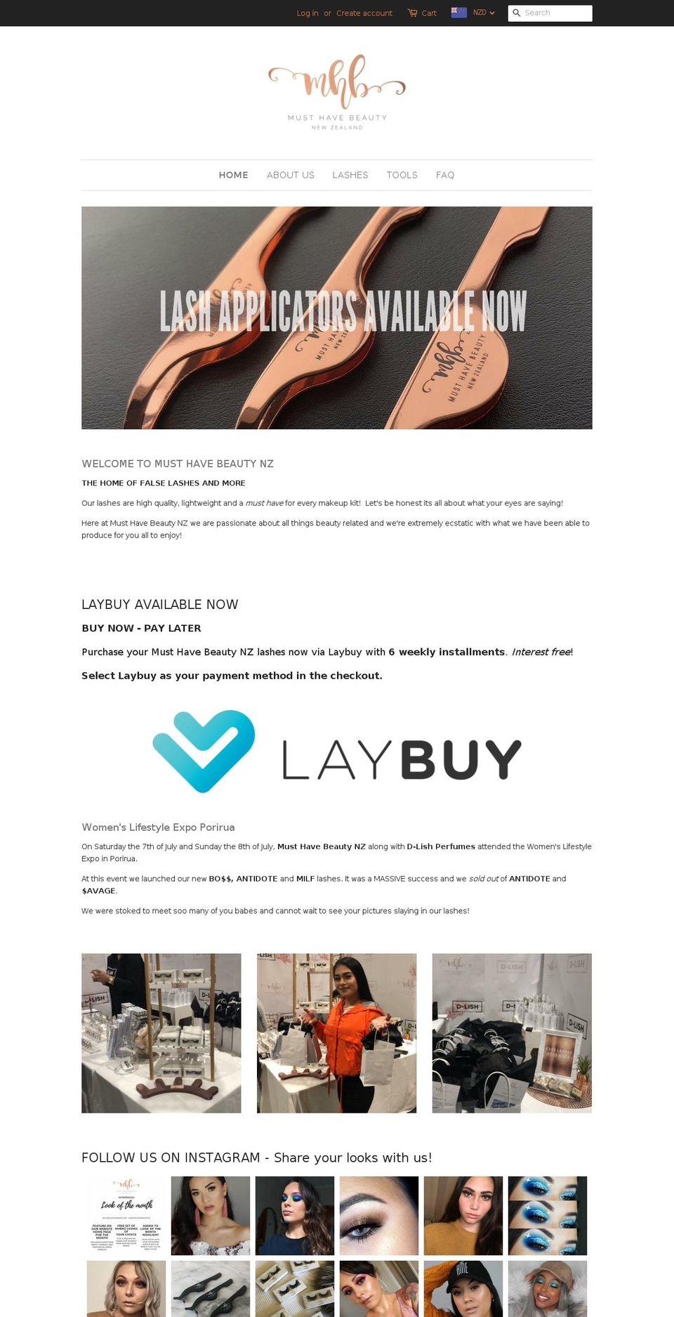musthavebeautynz.com — Shopify storefront screenshot