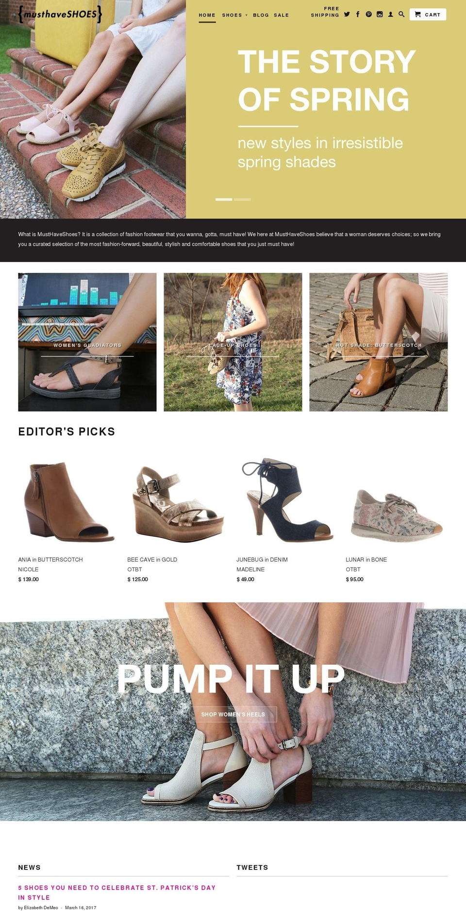 musthaveshoes.com shopify website screenshot