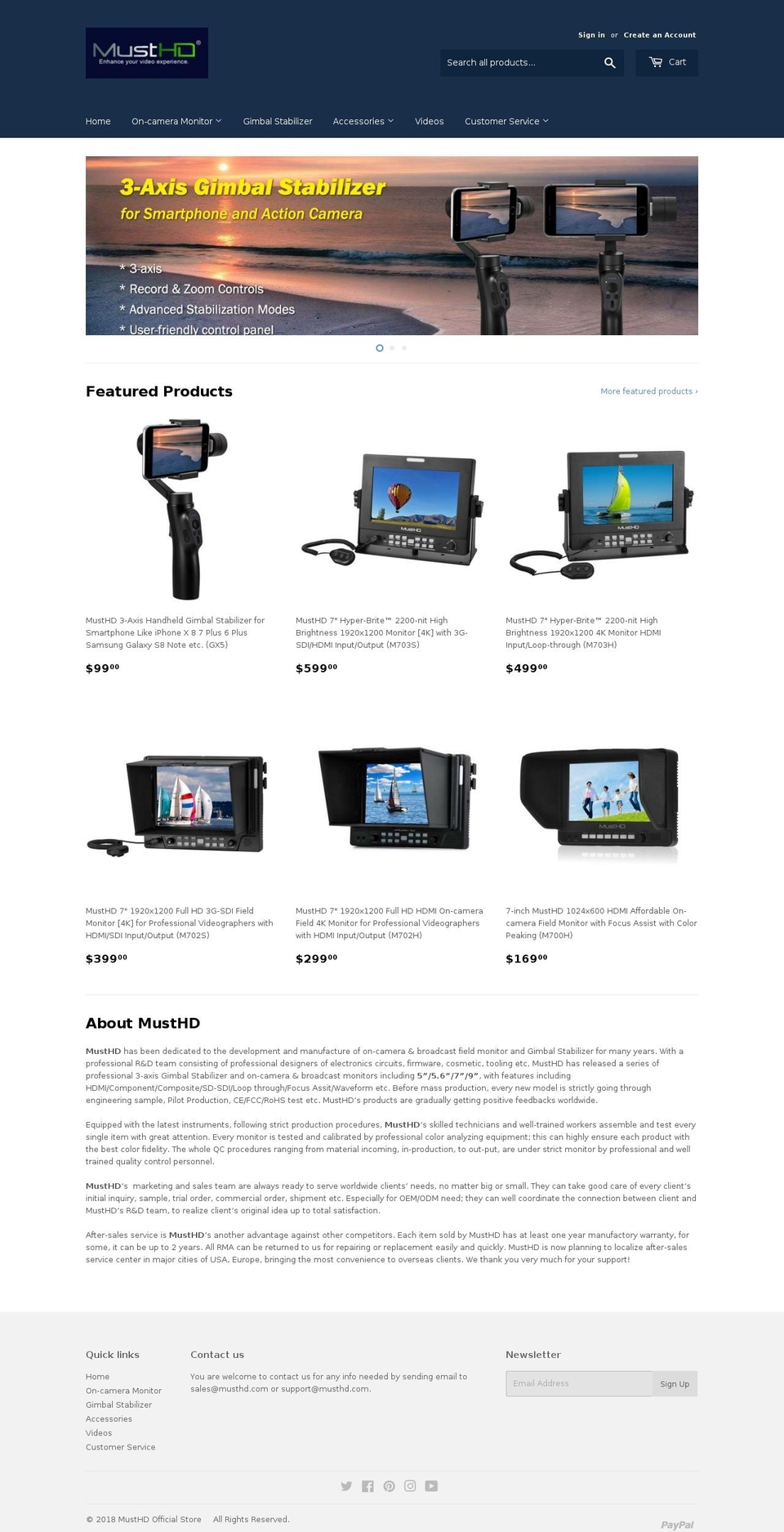 musthd.com shopify website screenshot