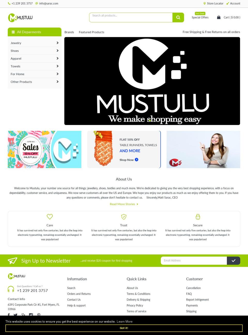 mustulu.com shopify website screenshot