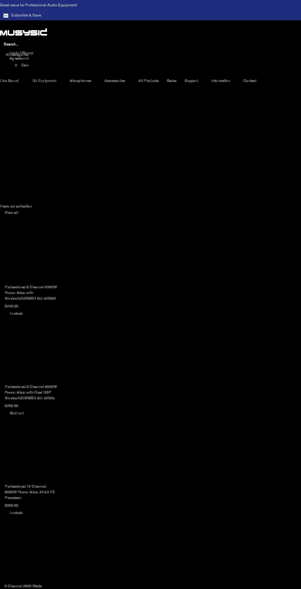 musysic.com shopify website screenshot