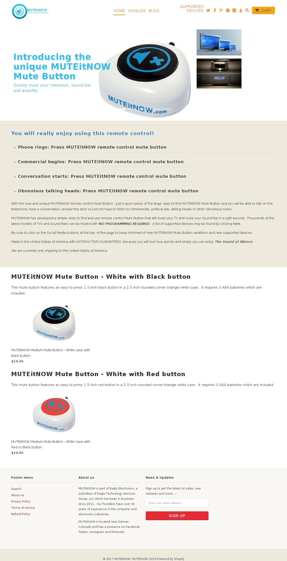 muteitnow.com shopify website screenshot