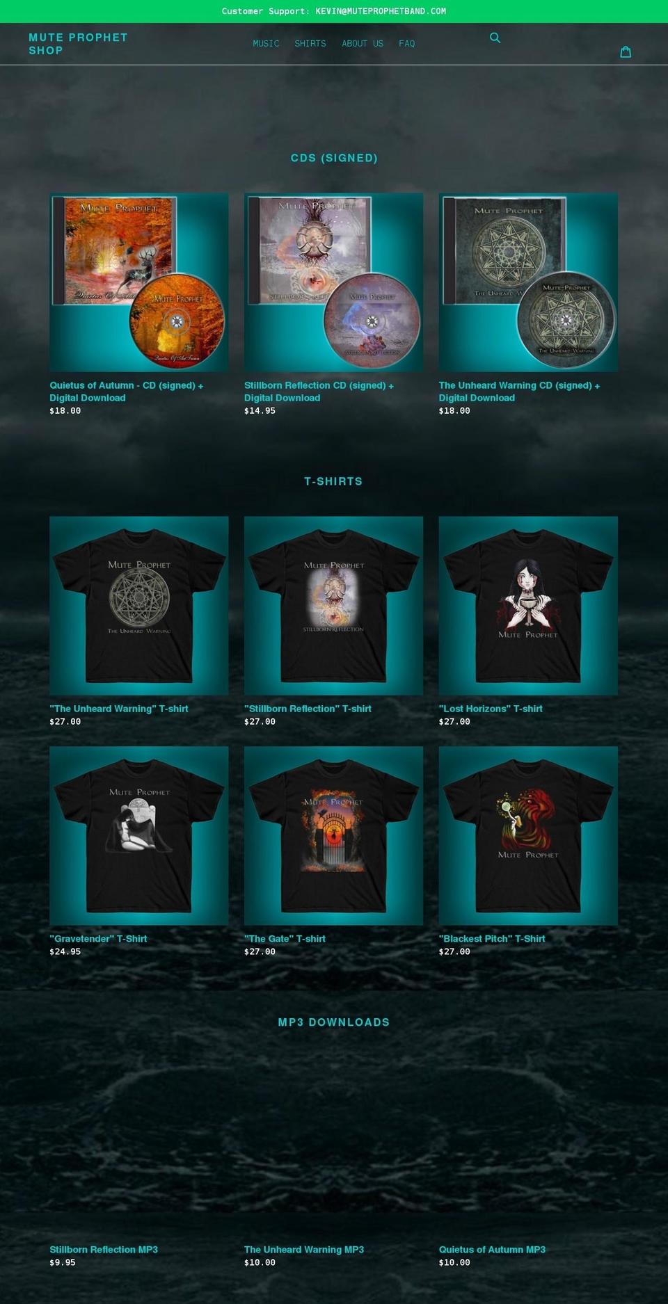 muteprophetstore.com shopify website screenshot