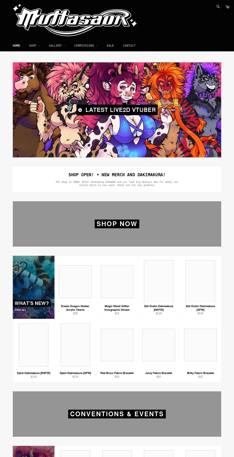 muttasaur.com shopify website screenshot