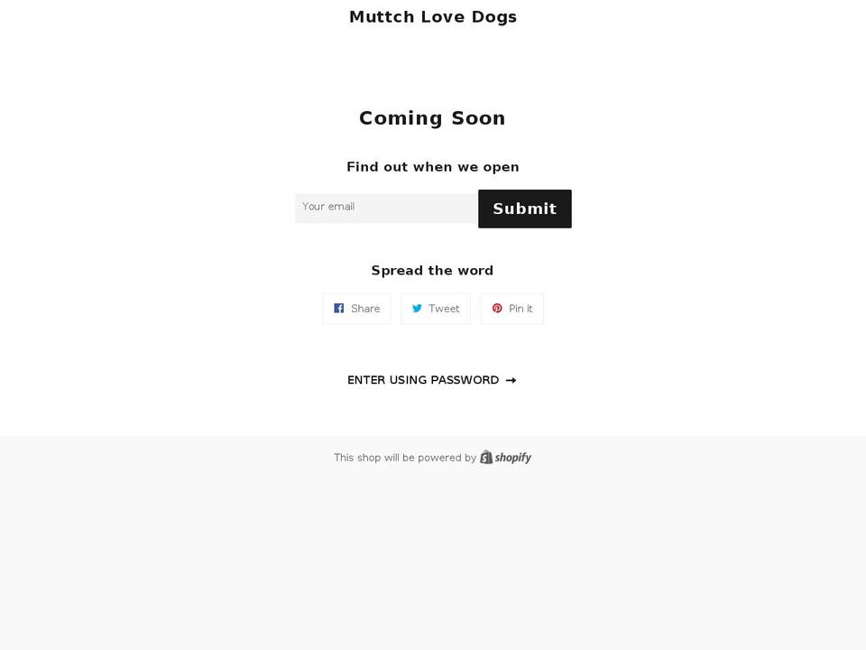 muttchlovedogs.com — Shopify storefront screenshot